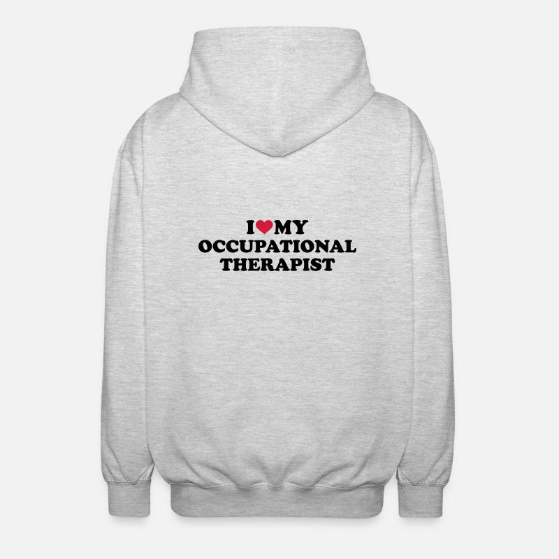 Ergotherapeut - Unisex Kapuzenjacke - Hellgrau meliert