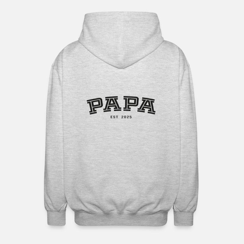 Papa depuis 2025 - Veste à capuche unisexe - gris clair chiné