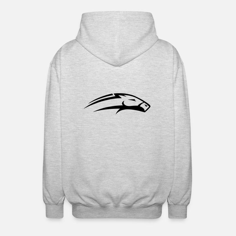 Pferd - Unisex Kapuzenjacke - Hellgrau meliert