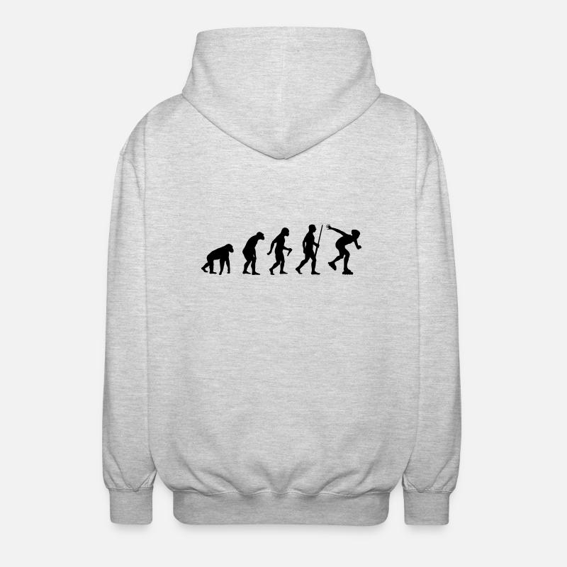 Inline Skater Evolution - Unisex Kapuzenjacke - Hellgrau meliert