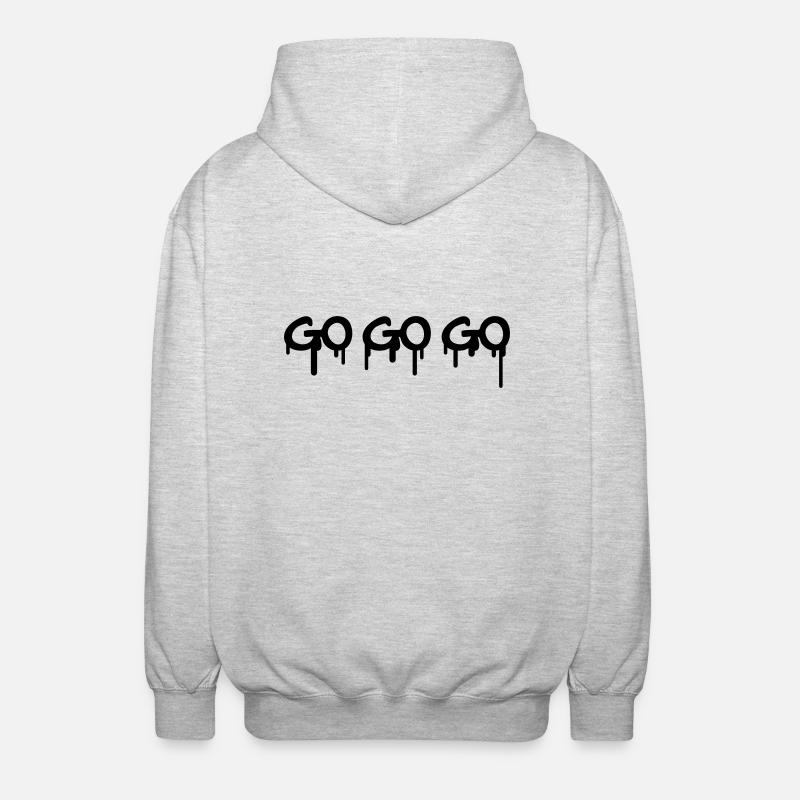 Go Go Go Graffiti - Unisex Hooded Jacket - light heather grey