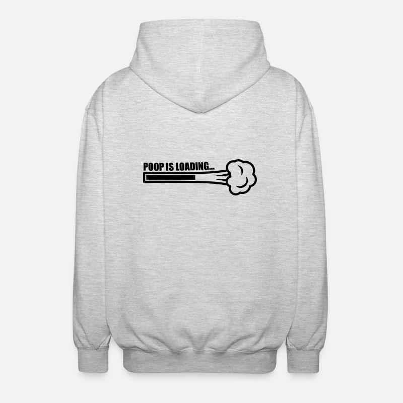Poop Is Loading - Unisex Kapuzenjacke - Hellgrau meliert