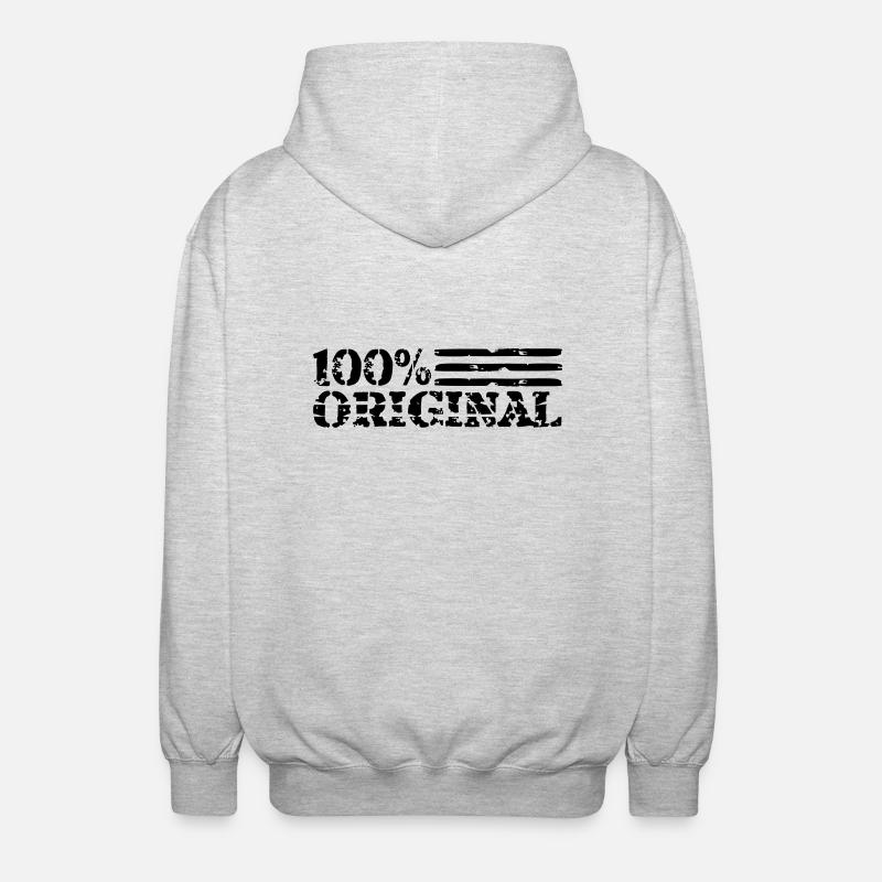 Rayures logo 100 % original - Veste à capuche unisexe - gris clair chiné