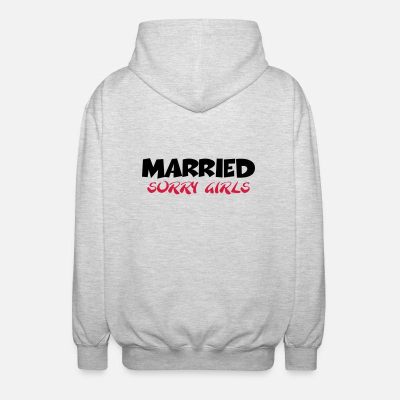 Married - sorry girls - Veste à capuche unisexe - gris clair chiné