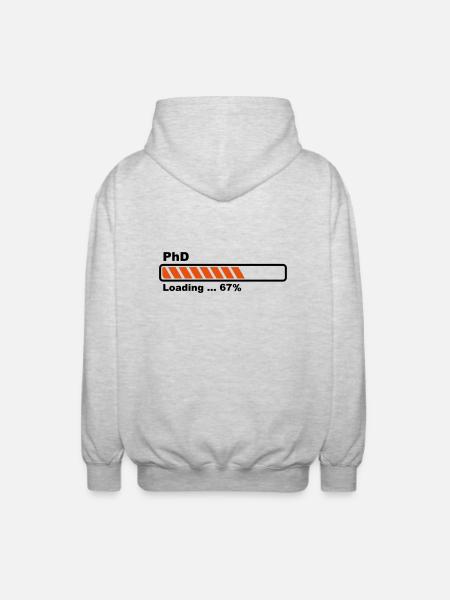 PhD Loading - Unisex Kapuzenjacke - Hellgrau meliert