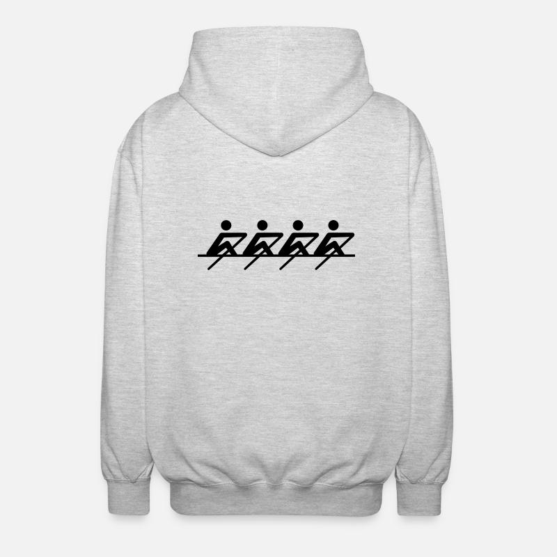 Rudern - Unisex Kapuzenjacke - Hellgrau meliert