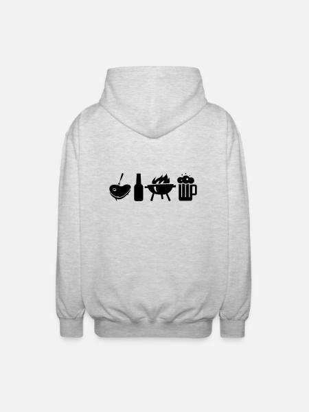 Männerwallfahrt - Unisex Kapuzenjacke - Hellgrau meliert