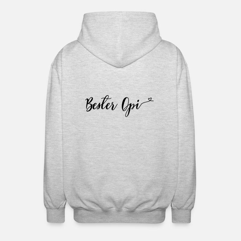 bester_opi - Unisex Kapuzenjacke - Hellgrau meliert