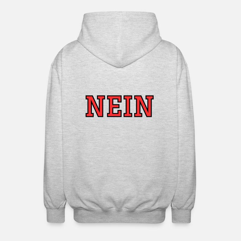 NEIN - Unisex Kapuzenjacke - Hellgrau meliert