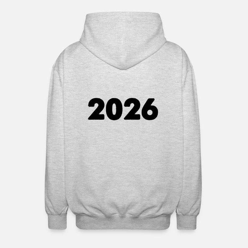 2026 - Veste à capuche unisexe - gris clair chiné
