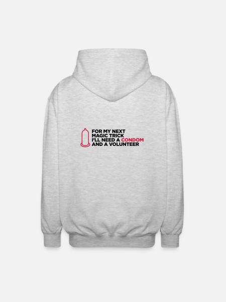 My dirty magic trick! - Unisex Hooded Jacket - light heather grey
