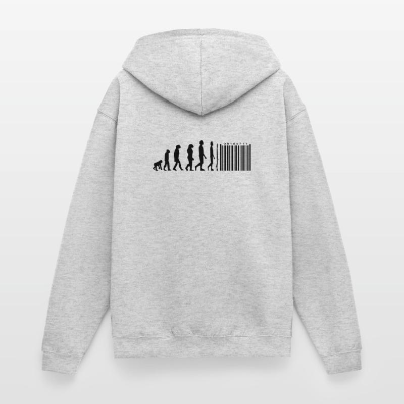 Evolution Strichcode Unisex Kapuzenjacke