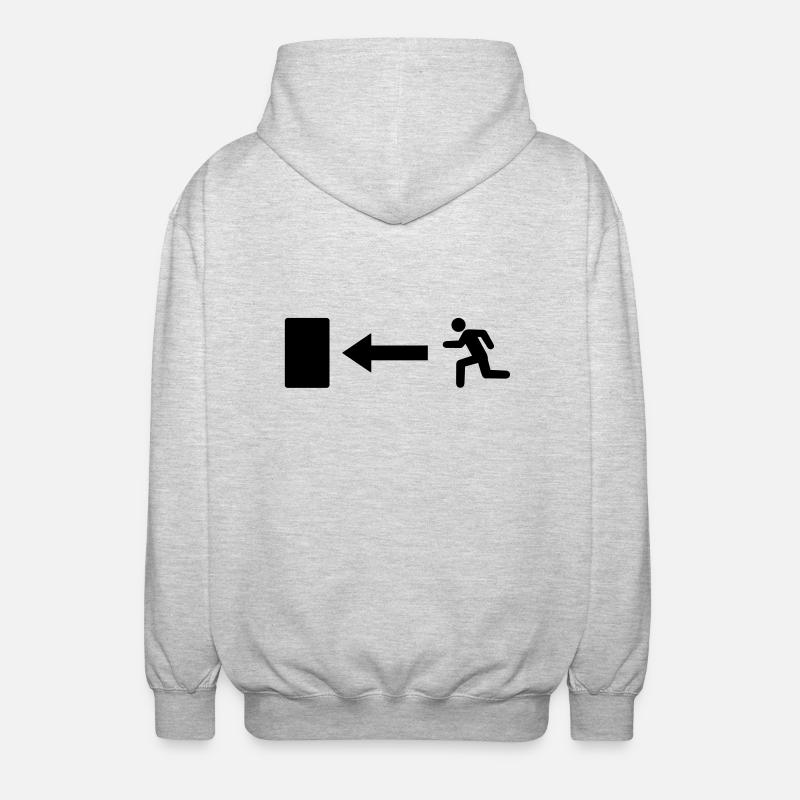 exit____f1 - Unisex Hooded Jacket - light heather grey