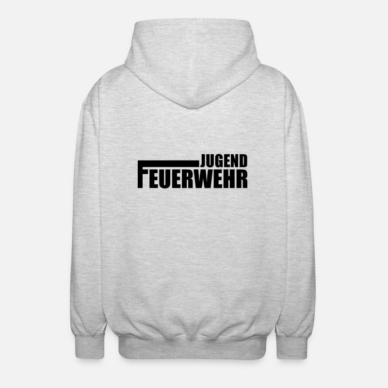 Feuerwehr - Unisex Kapuzenjacke - Hellgrau meliert