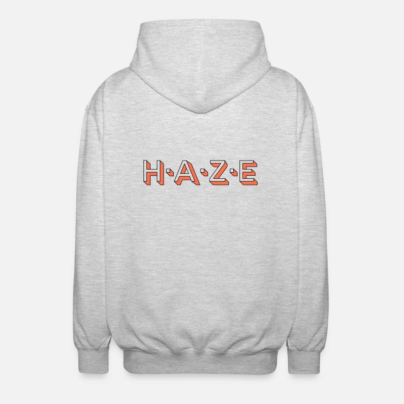 Lettrage Haze - Veste à capuche unisexe - gris clair chiné