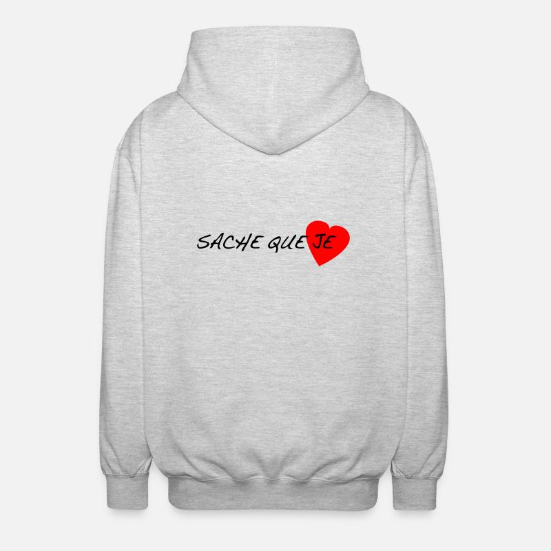 sache_que_je - Unisex Kapuzenjacke - Hellgrau meliert