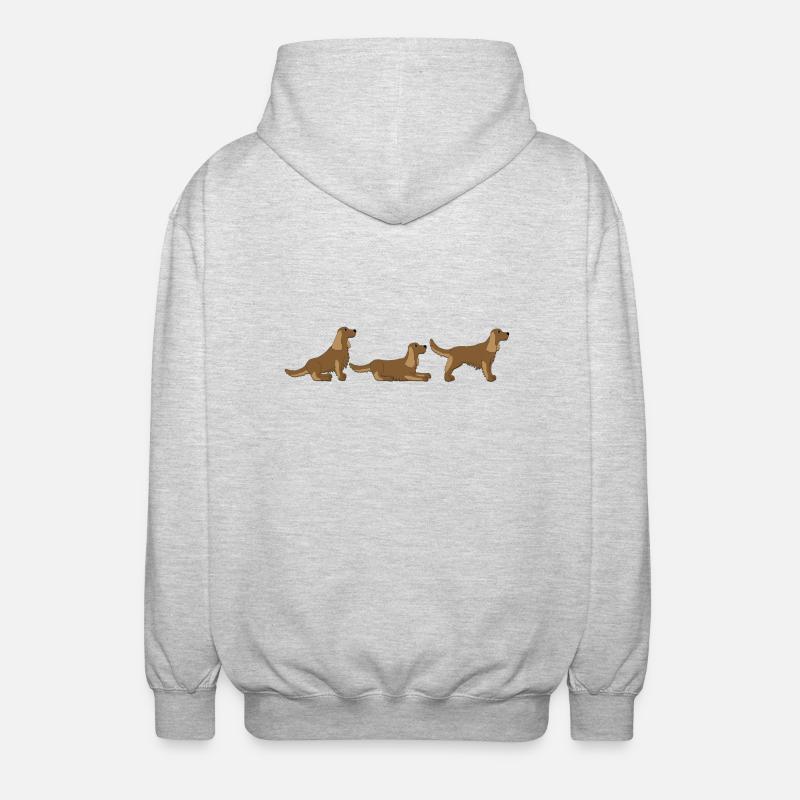 place get Cocker Spaniel - Unisex Hooded Jacket - light heather grey