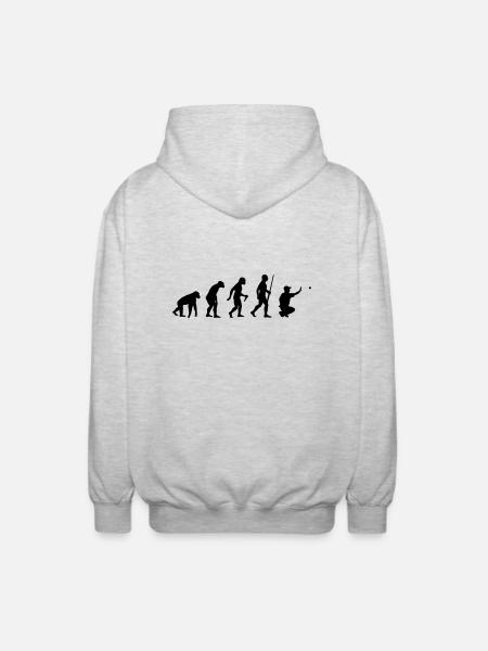 Pétanque Boule Evolution - Unisex Kapuzenjacke - Hellgrau meliert