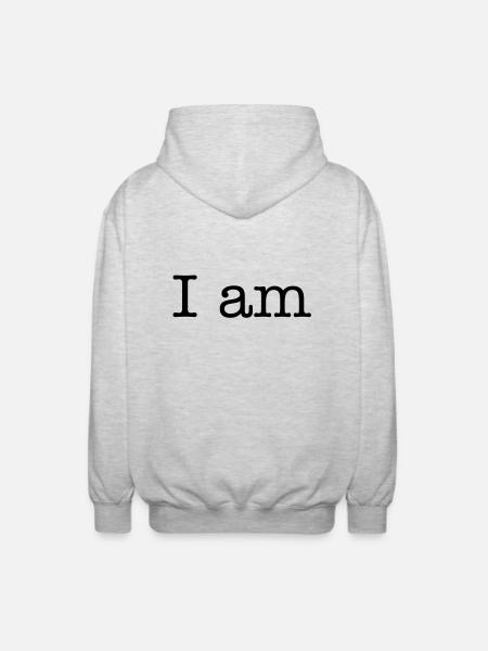 I am - Unisex Kapuzenjacke - Hellgrau meliert