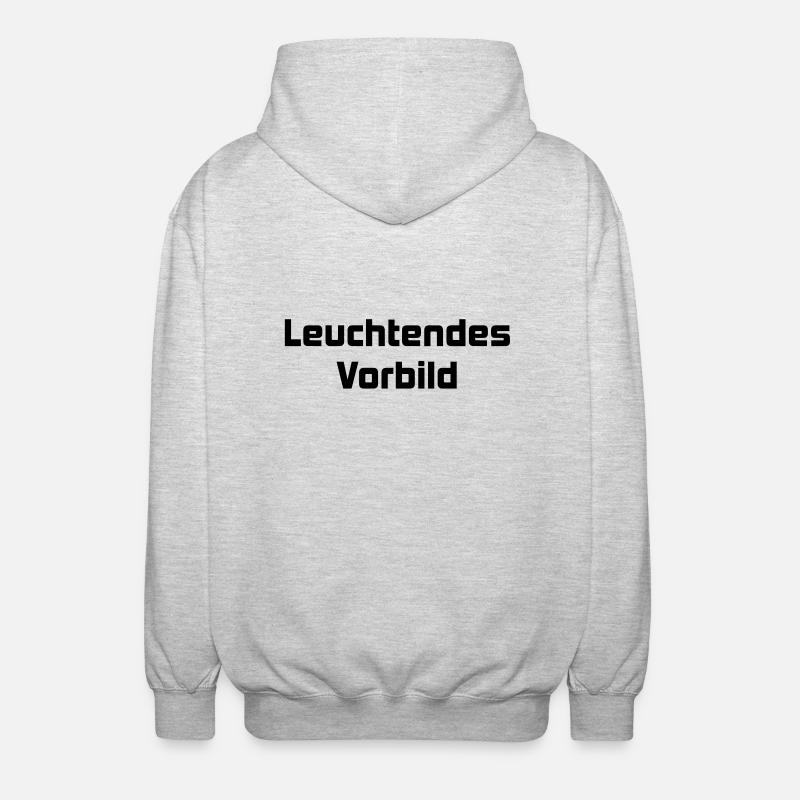 Leuchtendes Vorbild (zweizeilig) - Unisex Kapuzenjacke - Hellgrau meliert