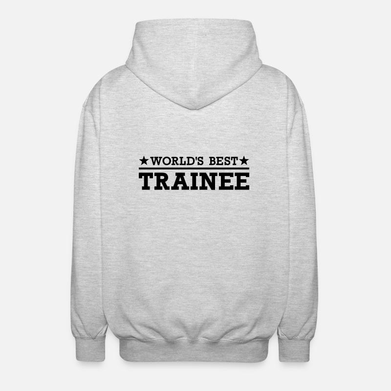 World's Best Trainee - Unisex Hooded Jacket - light heather grey