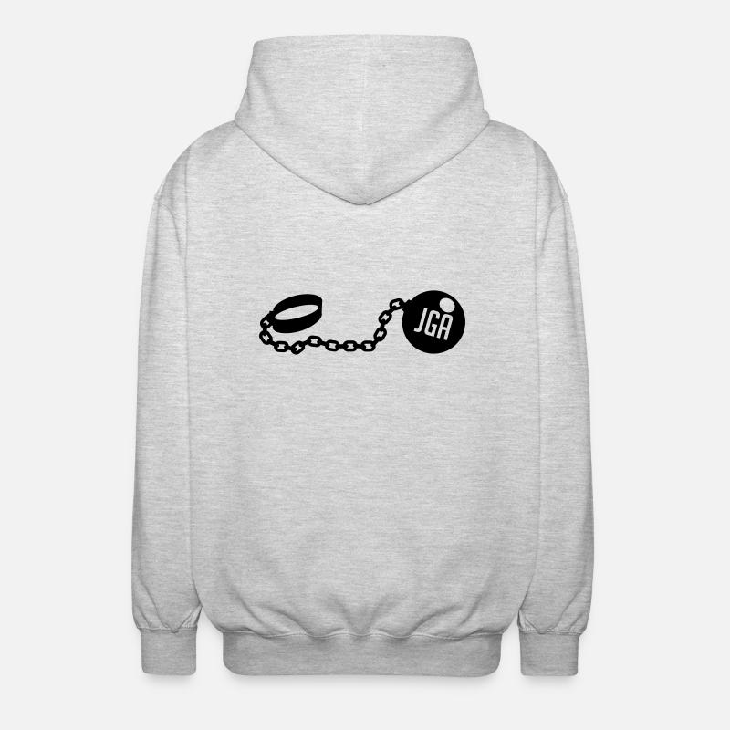 jga_kette_nu1 - Unisex Kapuzenjacke - Hellgrau meliert