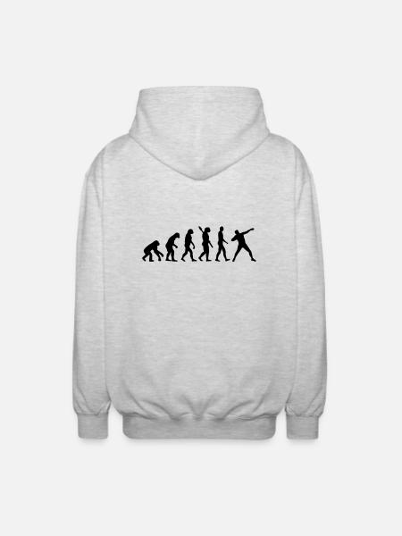 Evolution Shot put - Unisex Hooded Jacket - light heather grey