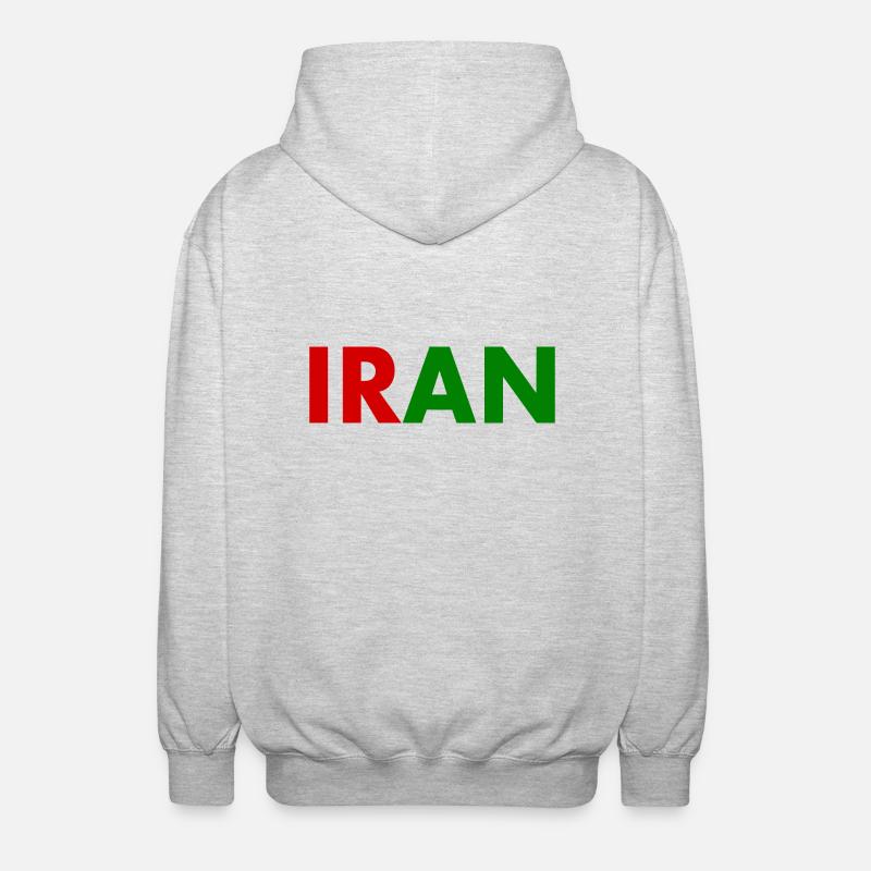 Iran - Veste à capuche unisexe - gris clair chiné
