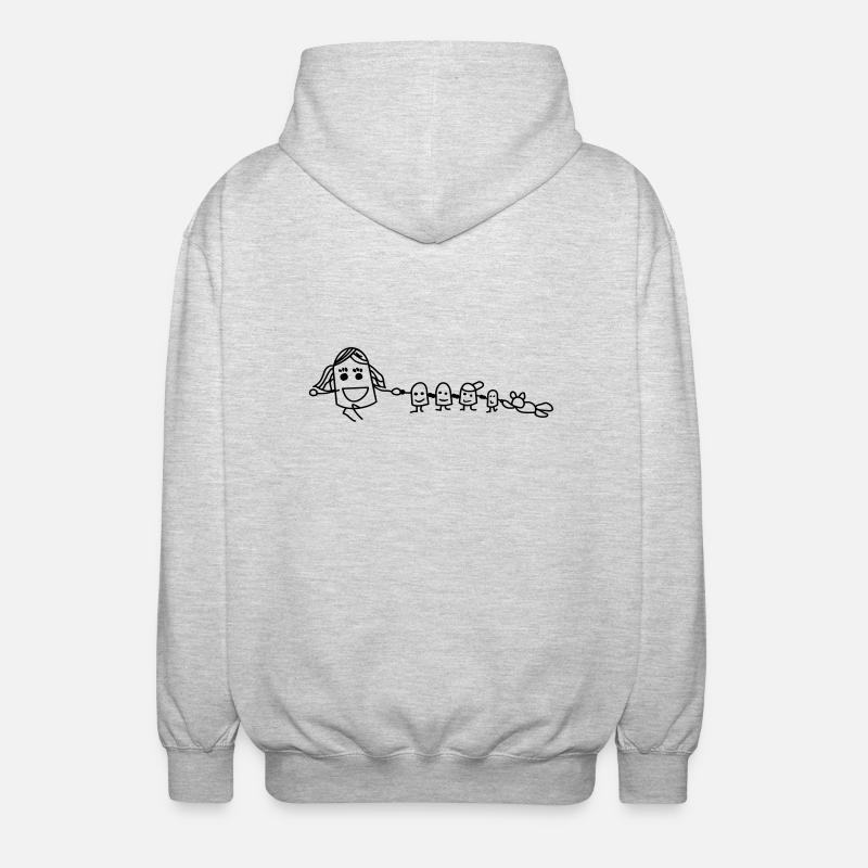 Wichte - Unisex Kapuzenjacke - Hellgrau meliert
