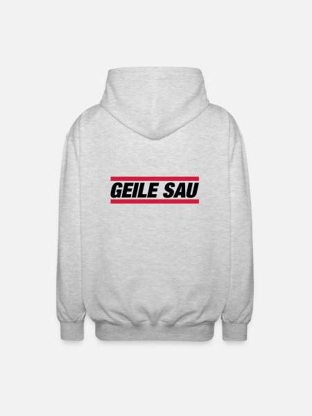 geile_sau_gr2 - Veste à capuche unisexe - gris clair chiné