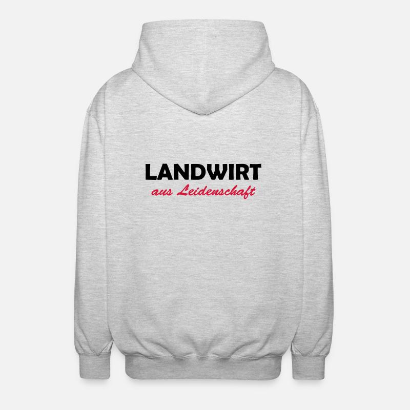 landwirt aus leidenschaft - Veste à capuche unisexe - gris clair chiné