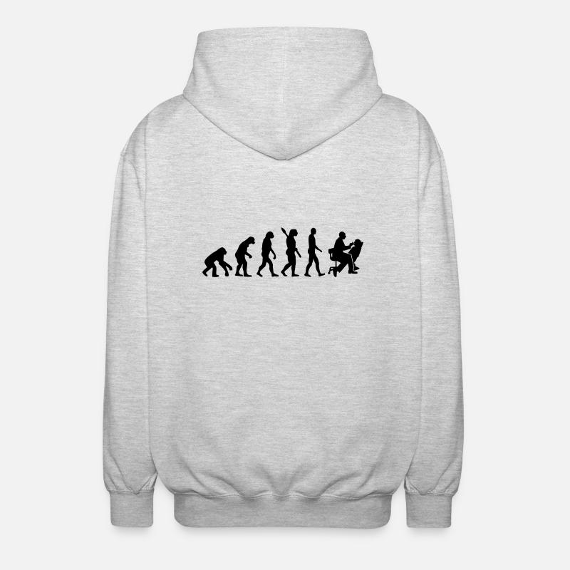 Évolution Dentiste - Veste à capuche unisexe - gris clair chiné