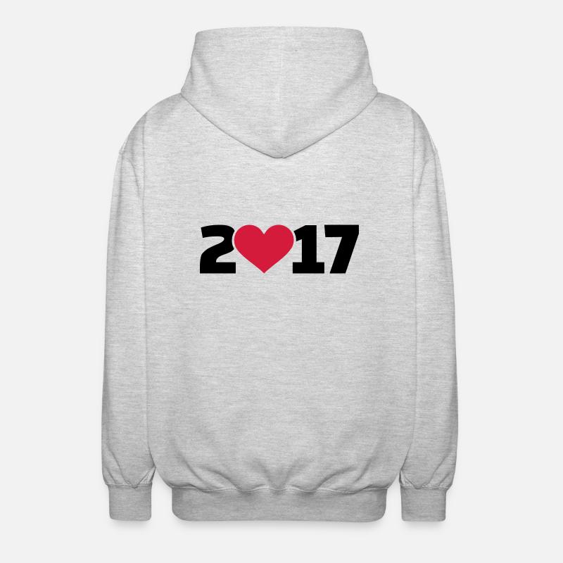 2017 - Unisex Kapuzenjacke - Hellgrau meliert