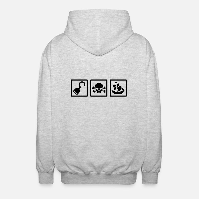 Pirate - Veste à capuche unisexe - gris clair chiné