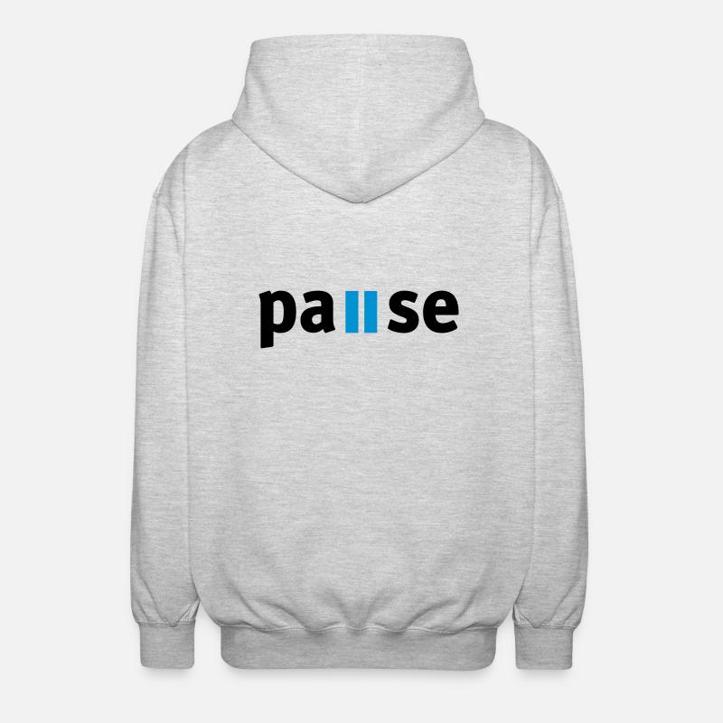 Pause - Unisex Kapuzenjacke - Hellgrau meliert