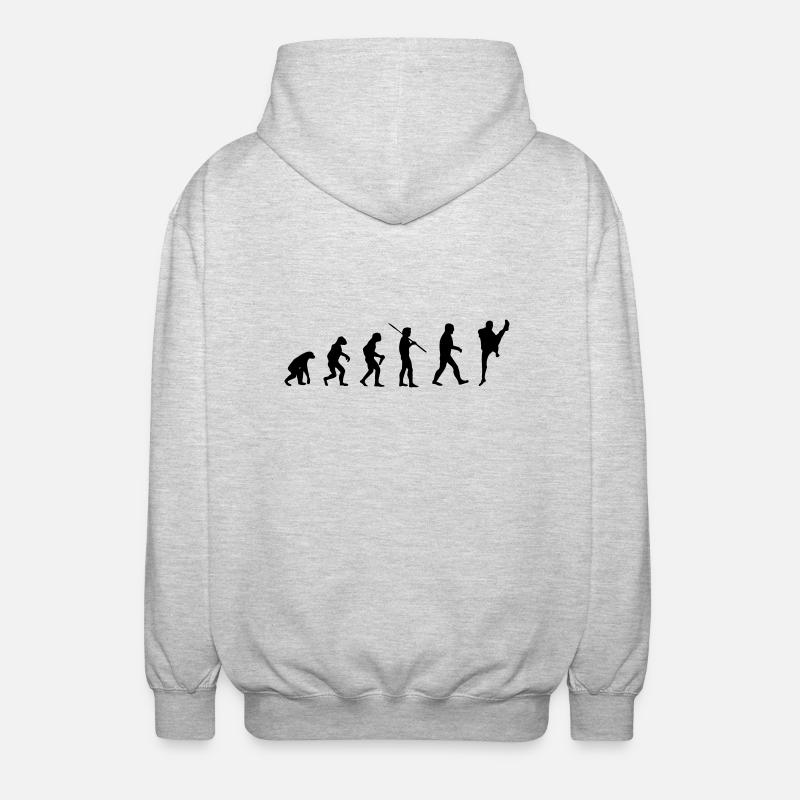 Kampfsport Evolution - Unisex Kapuzenjacke - Hellgrau meliert