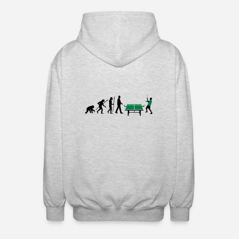 evolution_table_tennis_072012_a_2c - Unisex Kapuzenjacke - Hellgrau meliert