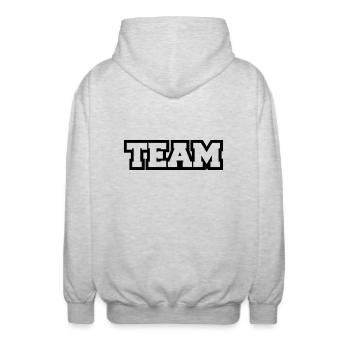 team - Veste à capuche unisexe - gris clair chiné - Dos - AI Model Male 185 light (185cm)