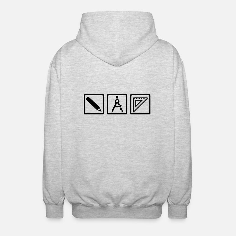 Architect - Unisex Hooded Jacket - light heather grey
