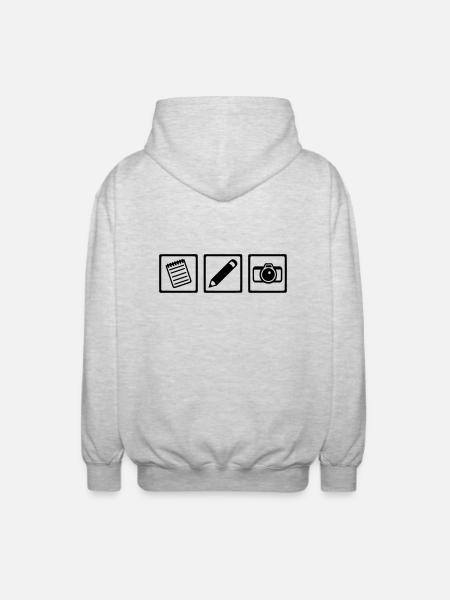 Journalist - Unisex Hooded Jacket - light heather grey