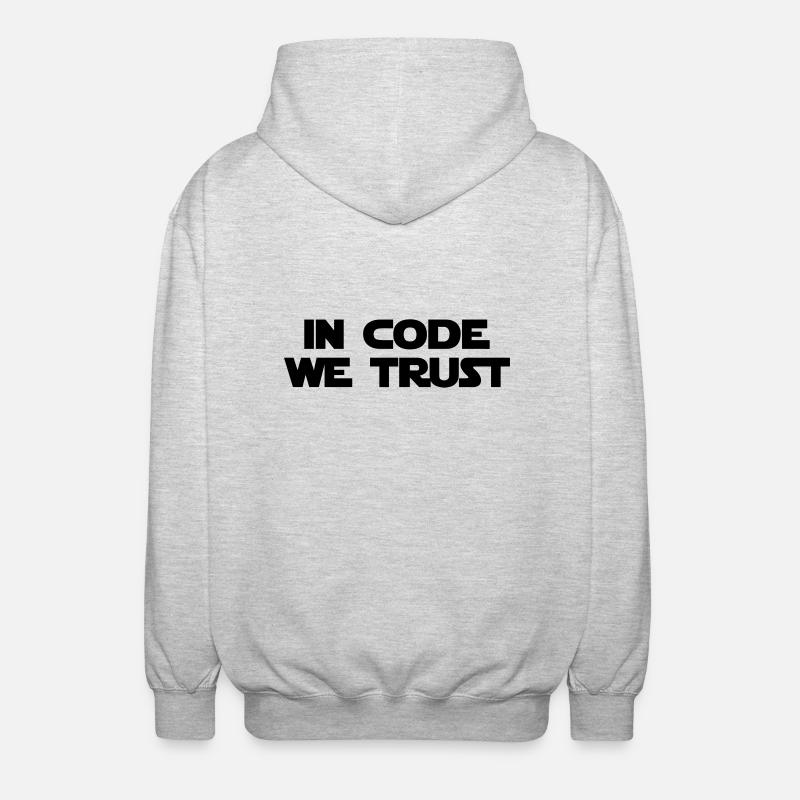 In code we trust - Veste à capuche unisexe - gris clair chiné