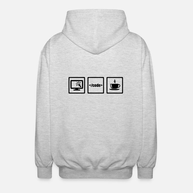 Programmierer - Unisex Kapuzenjacke - Hellgrau meliert