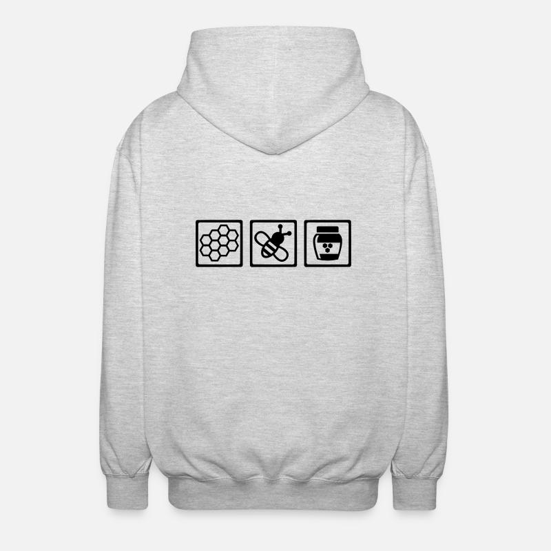 Imker - Unisex Kapuzenjacke - Hellgrau meliert