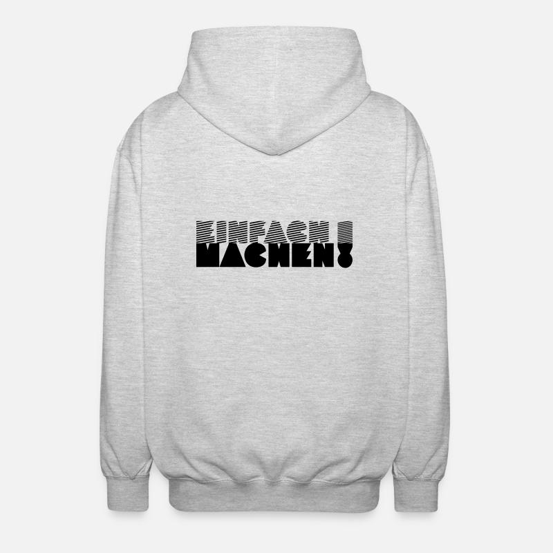 EINFACH MACHEN! - Unisex Kapuzenjacke - Hellgrau meliert