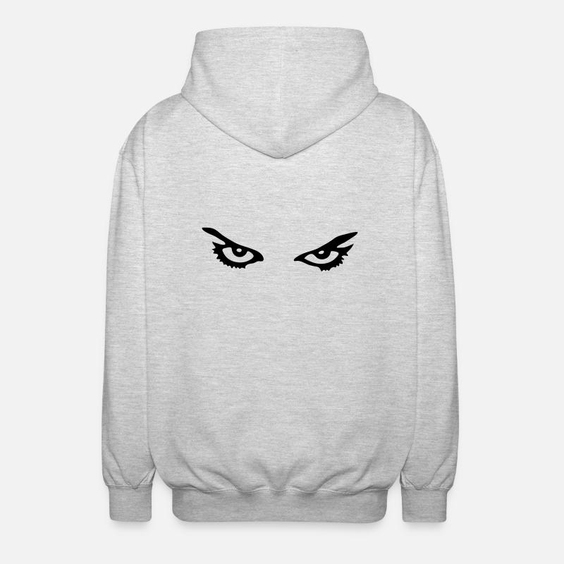 Böser Blick - Line - Unisex Kapuzenjacke - Hellgrau meliert