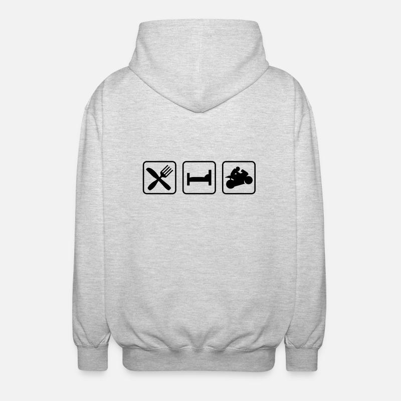 motorcycles - Unisex Kapuzenjacke - Hellgrau meliert