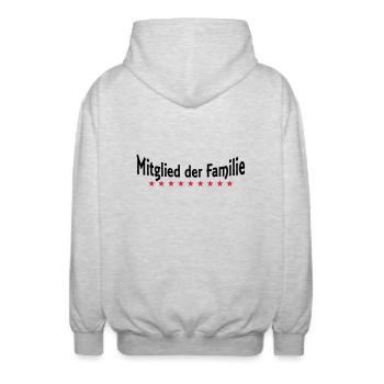 MEMBRE DE LA FAMILLE - Veste à capuche unisexe - gris clair chiné - Dos - AI Model Male 185 light (185cm)