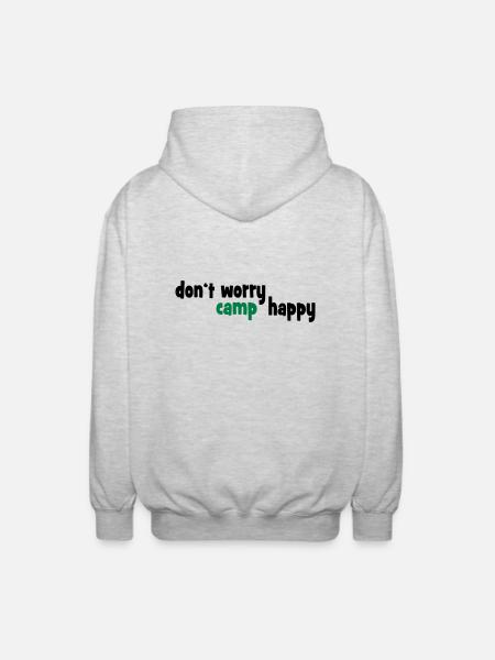 camping - Unisex Kapuzenjacke - Hellgrau meliert