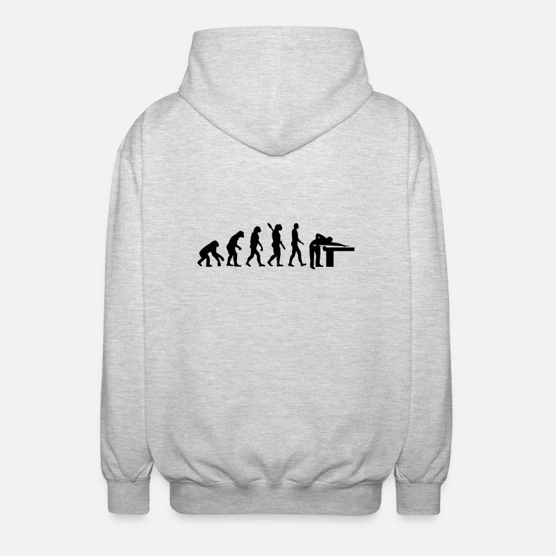 Evolution Billards - Unisex Hooded Jacket - light heather grey