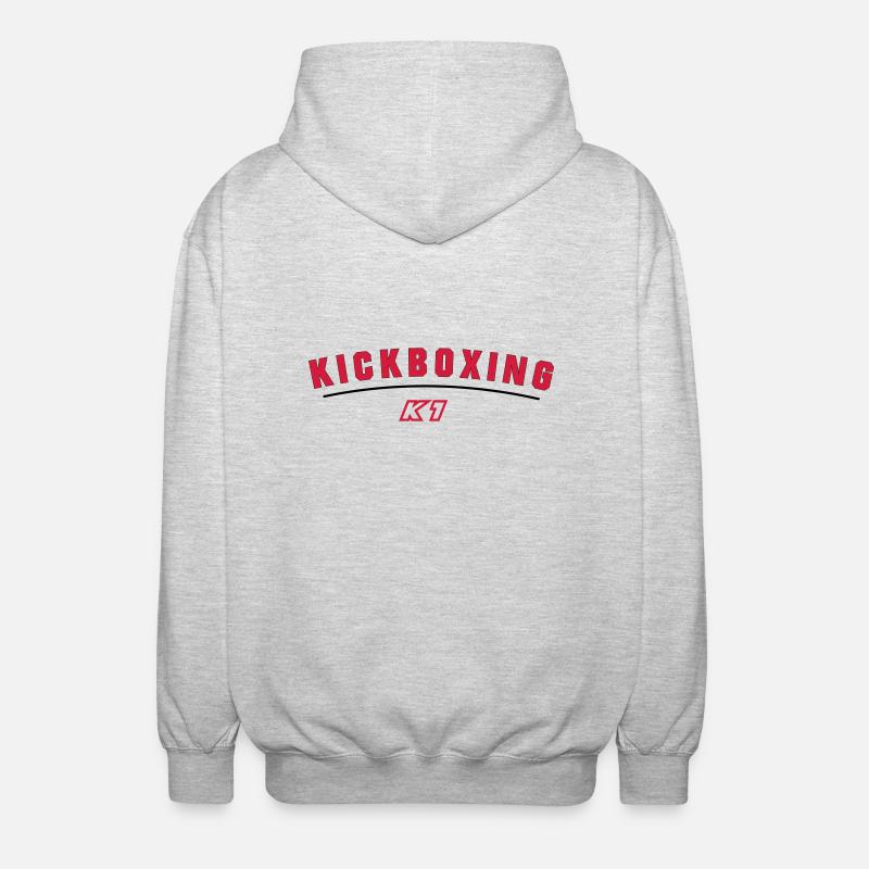 Kickboxing K1 - Unisex Hooded Jacket - light heather grey